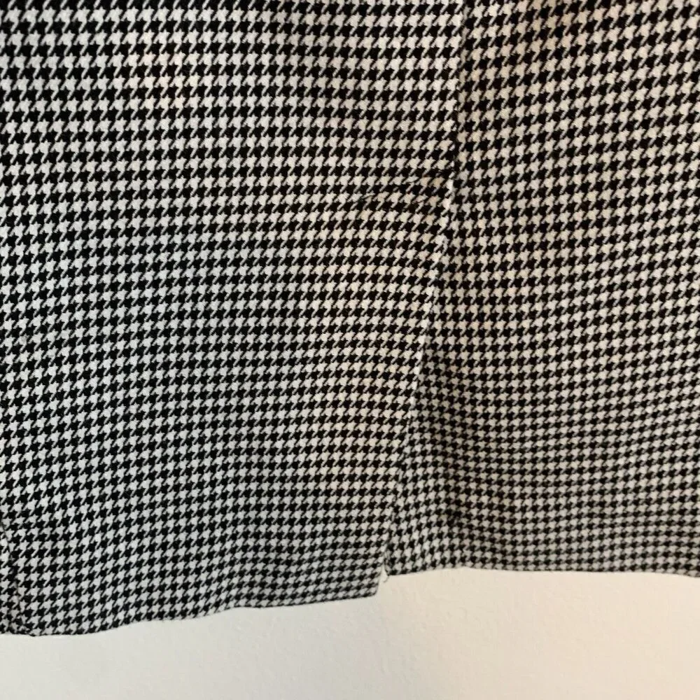 Worthington Stretch Houndstooth Black and White Pencil Knee Length Skirt Size 4